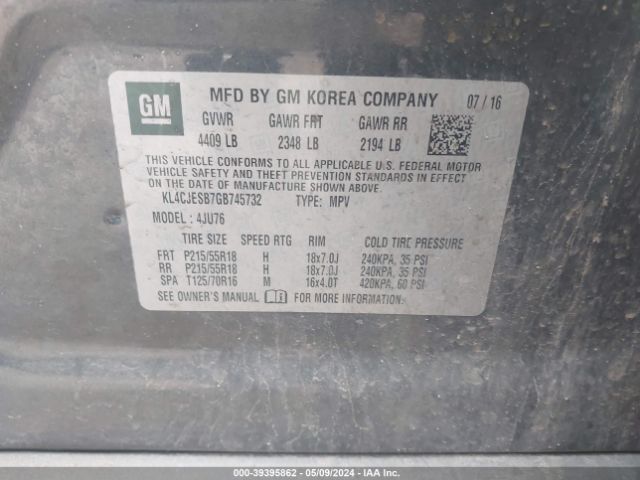 KL4CJESB7GB745732 Buick Encore