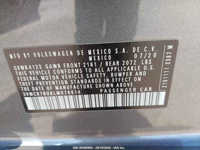 3VWCB7BU8LM076614 Volkswagen Jetta 1.4t R-line/1.4t S/1.4t Se