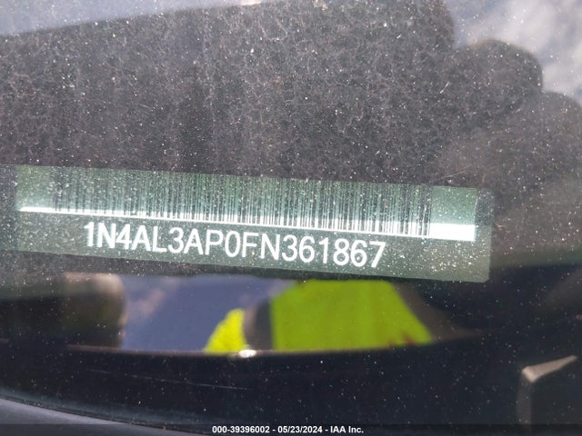 Nissan Altima 2.5 S 2015 1N4AL3AP0FN361867 Image 9
