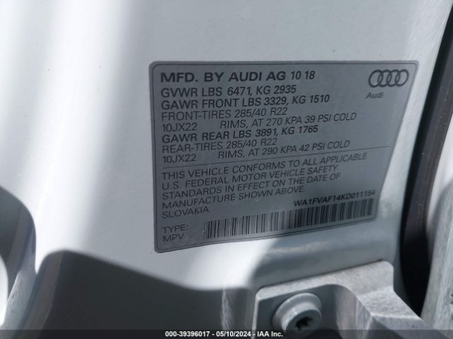 WA1FVAF14KD011154 Audi Q8 55 Premium