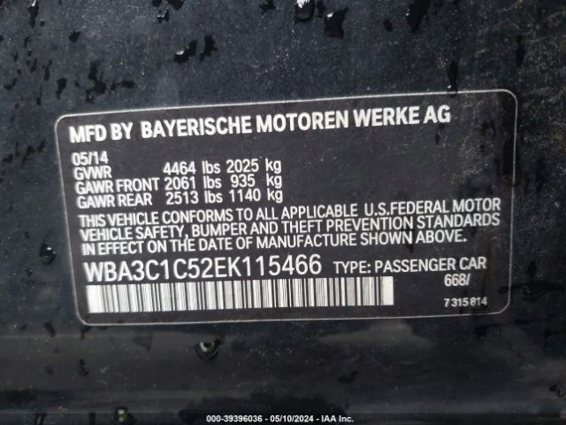 WBA3C1C52EK115466 BMW 328I