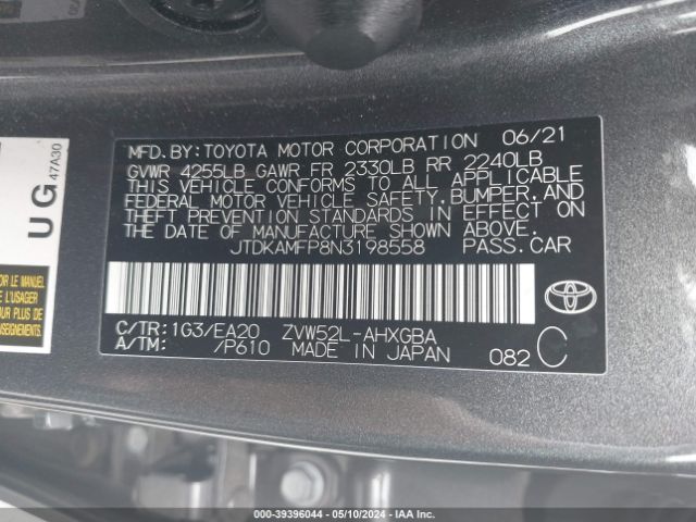 JTDKAMFP8N3198558 Toyota Prius Prime Xle