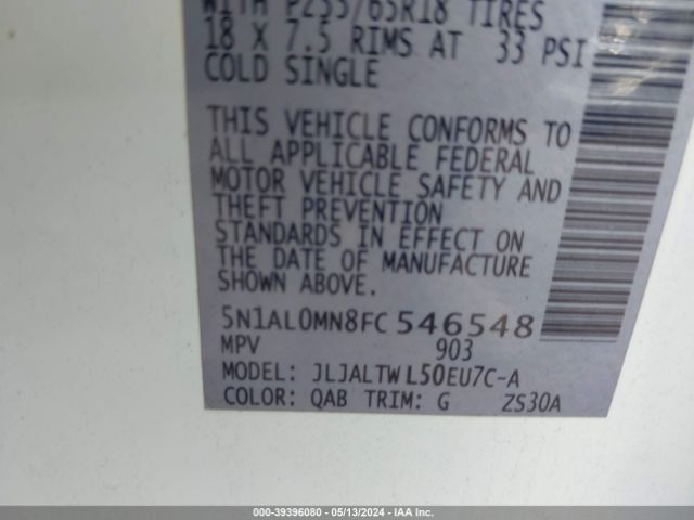 5N1AL0MN8FC546548 Infiniti QX60
