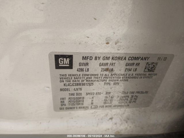 KL4CJCSB9EB612925 Buick Encore Leather