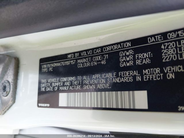 YV140MAK7G1197157 Volvo S80 T5 Drive-e