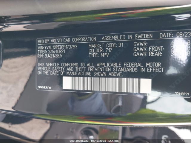 2024 VOLVO XC90 YV4L12PE8R1173793 Photo 8