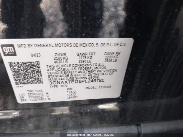 2023 CHEVROLET EQUINOX 3GNAXTEG5PL246781 Photo 8