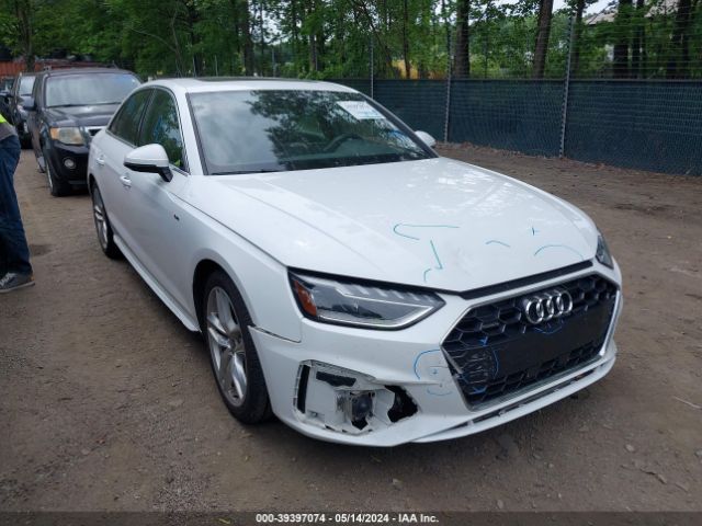 2023 Audi A4 Premium Plus 45 Tfsi S Line Quattro S Tronic მანქანა იყიდება აუქციონზე, vin: WAUEAAF4XPN011360, აუქციონის ნომერი: 39397074