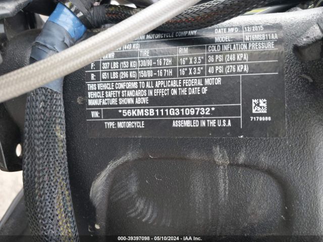 2016 INDIAN MOTORCYCLE CO. SCOUT 56KMSB111G3109732 Photo 9