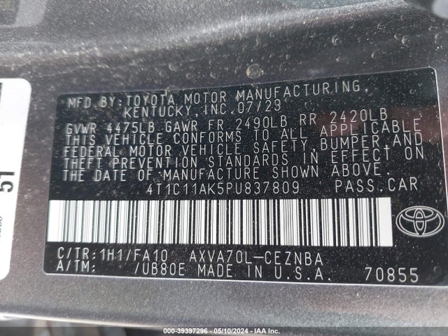 Toyota CAMRY LE 2023 4T1C11AK5PU837809 Image 9