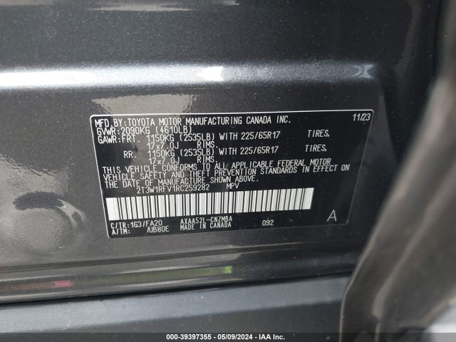 Toyota Rav4 Xle 2024 2T3W1RFV1RC259282 Image 9