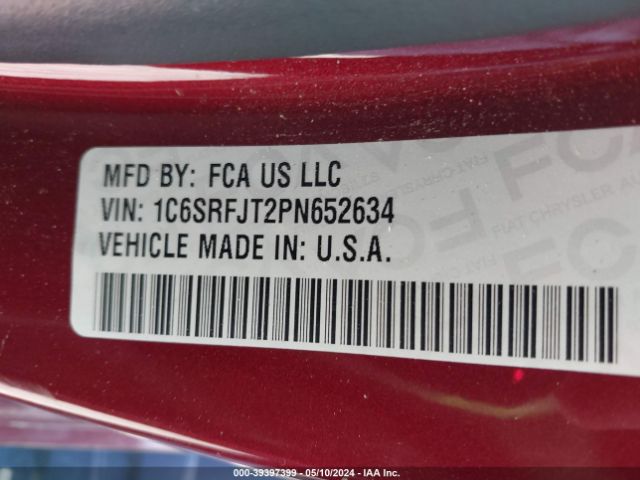 1C6SRFJT2PN652634 RAM 1500 Laramie  4x4 5'7 Box