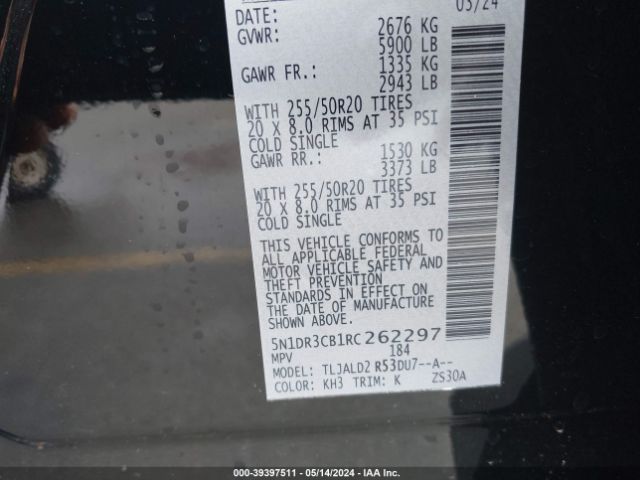 5N1DR3CB1RC262297 Nissan Pathfinder Sl Fwd