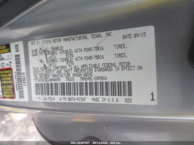 5TFSX5ENXGX040495 Toyota Tacoma Sr