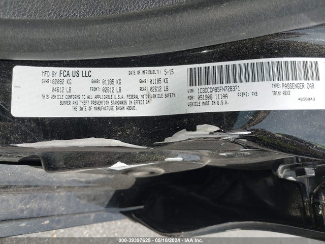 1C3CCCAB5FN728371 Chrysler 200 Limited
