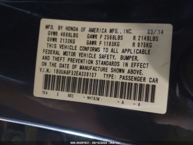 19UUA8F52EA009107 Acura Tl 3.5