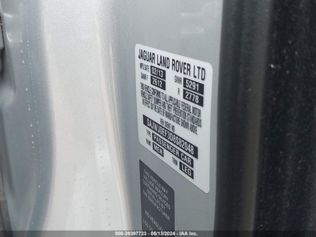 2013 JAGUAR XF SAJWJ0EF3D8S82048 Photo 8