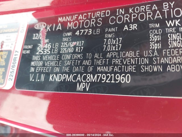 KIA Sportage Lx 2021 KNDPMCAC8M7921960 Image 9