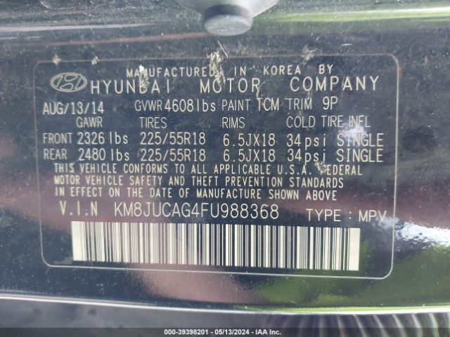 KM8JUCAG4FU988368 Hyundai Tucson Limited