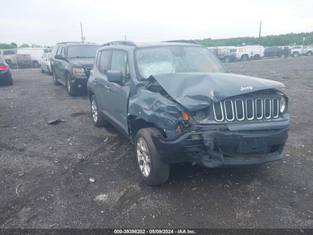 2018 Jeep Renegade Latitude 4x4 მანქანა იყიდება აუქციონზე, vin: ZACCJBBB7JPG99109, აუქციონის ნომერი: 39398202