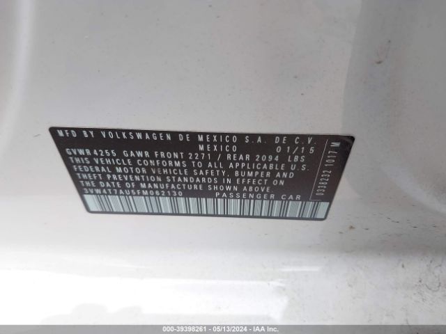 3VW4T7AU5FM062130 Volkswagen Golf Gti 2.0t Se 4-door