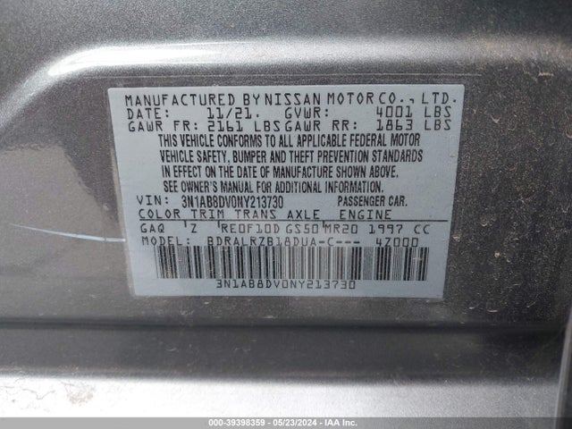 Nissan Sentra Sr Xtronic Cvt 2022 3N1AB8DV0NY213730 Image 9
