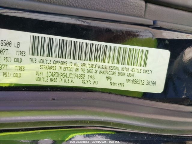 1C4RDHAG4JC174062 Dodge Durango Sxt Rwd