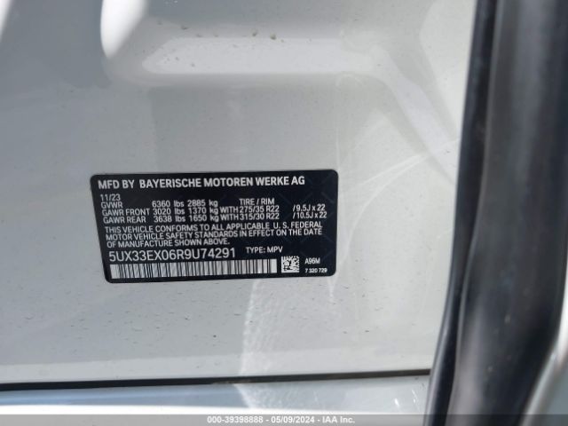 5UX33EX06R9U74291 BMW X6 Xdrive40i