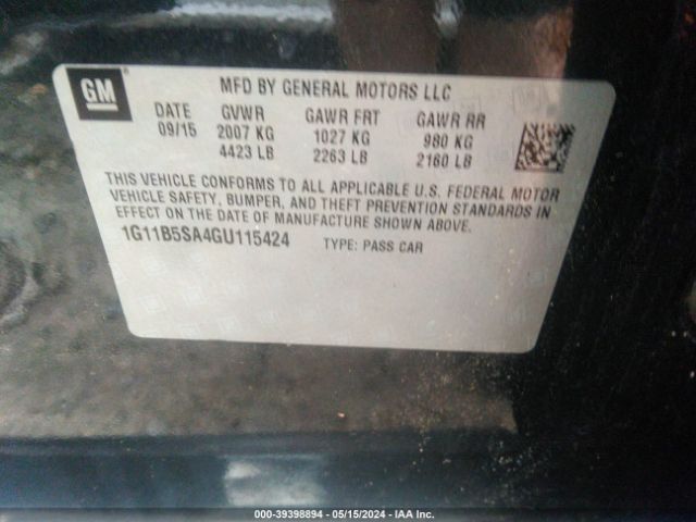 1G11B5SA4GU115424 Chevrolet Malibu Limited Ls