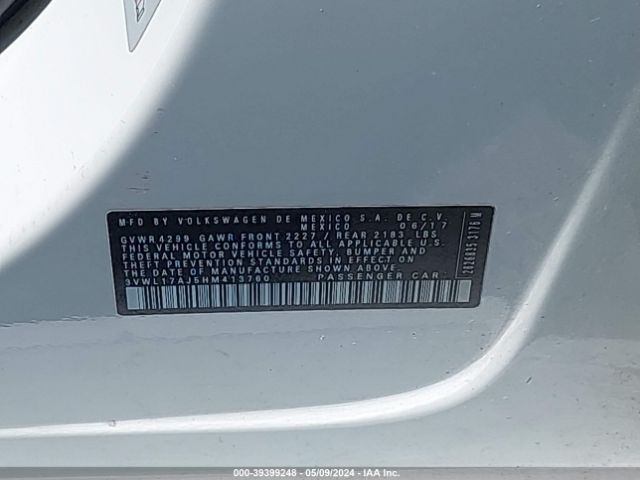 3VWL17AJ5HM413760 Volkswagen Jetta 1.8t Sel/1.8t Sel Premium