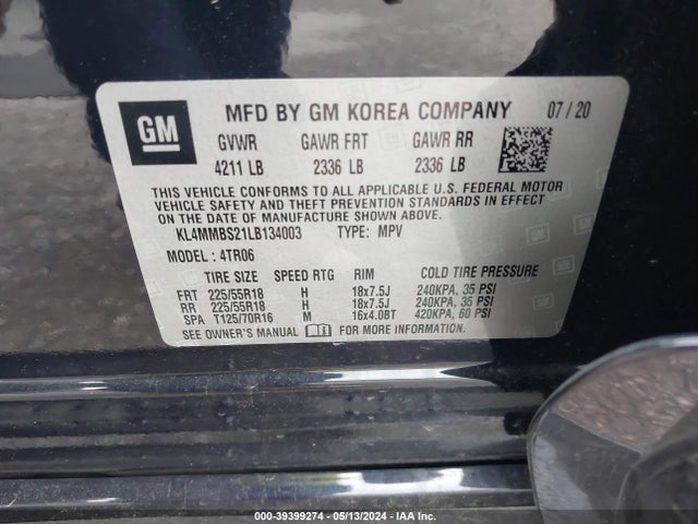 KL4MMBS21LB134003 Buick Encore Gx Fwd Preferred