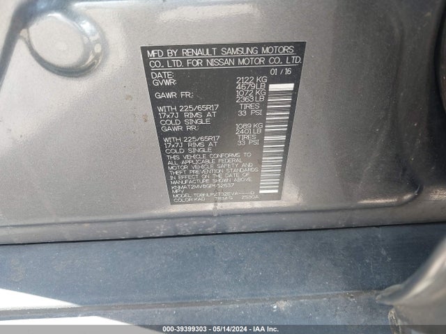 Nissan ROGUE S 2016 KNMAT2MV8GP652637 Image 9