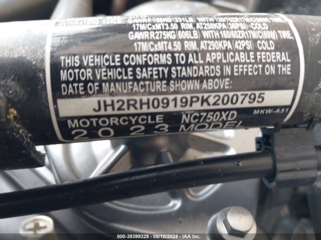 2023 HONDA NC750 JH2RH0919PK200795 Photo 9