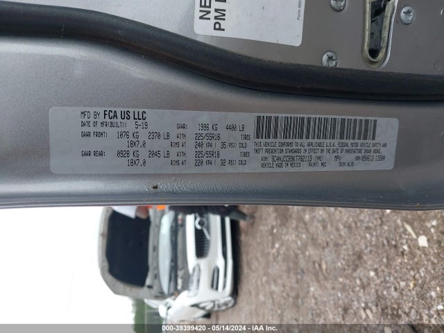 3C4NJCCB9KT782113 Jeep Compass Limited Fwd