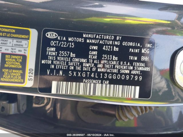 5XXGT4L13GG009799 KIA Optima Lx Turbo