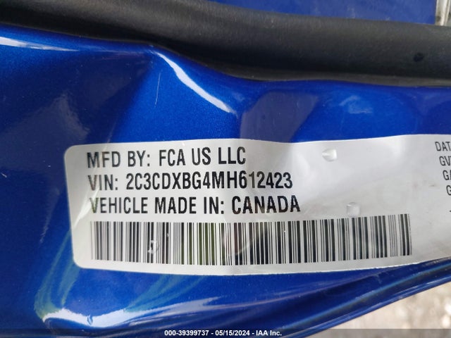 Dodge Charger Sxt Rwd 2021 2C3CDXBG4MH612423 Image 9