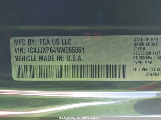 1C4JJXP64NW265061 Jeep Wrangler 4xe Unlimited Sahara 4x4