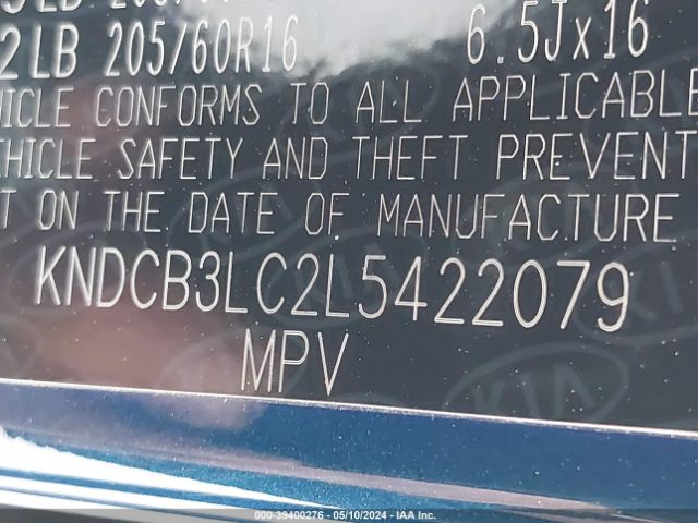 KNDCB3LC2L5422079 KIA NIRO LX