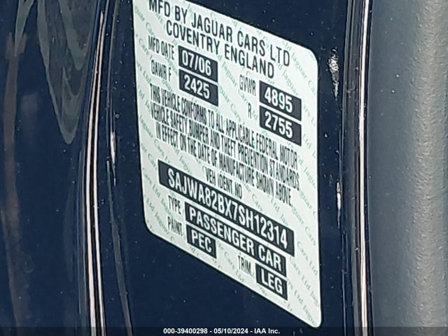 2007 JAGUAR XJ SAJWA82BX7SH12314 Photo 8