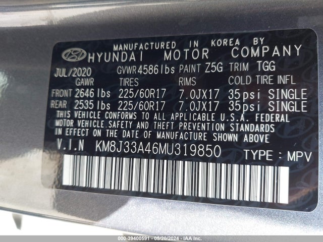 Hyundai Tucson Value 2021 KM8J33A46MU319850 Image 9