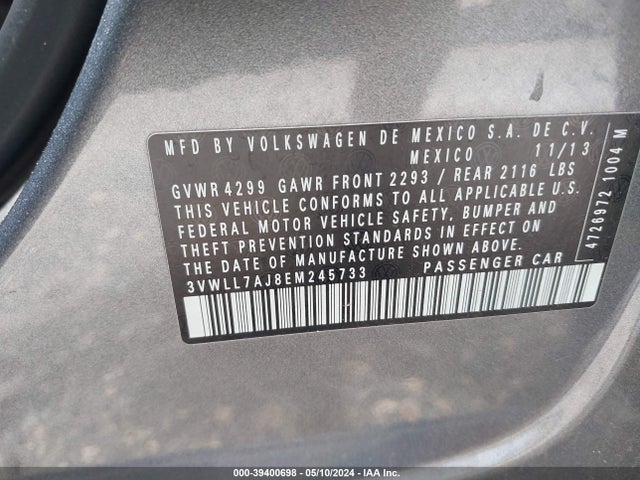Volkswagen Jetta 2.0l Tdi 2014 3VWLL7AJ8EM245733 Image 9