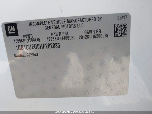 1GB1CUEG0HF202035 Chevrolet Silverado 2500hd Wt