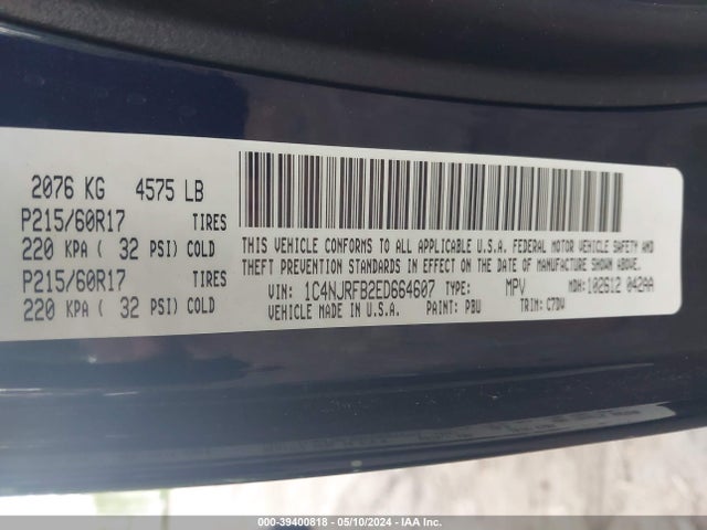 Jeep Patriot Latitude 2014 1C4NJRFB2ED664607 Image 9