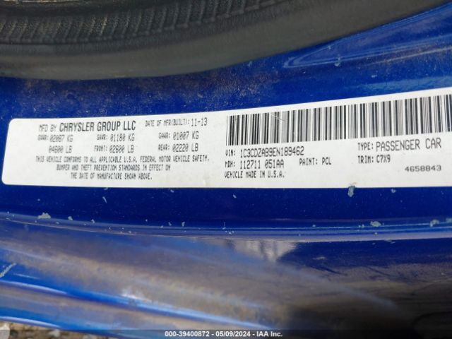 1C3CDZAB9EN189462 Dodge AVENGER SE