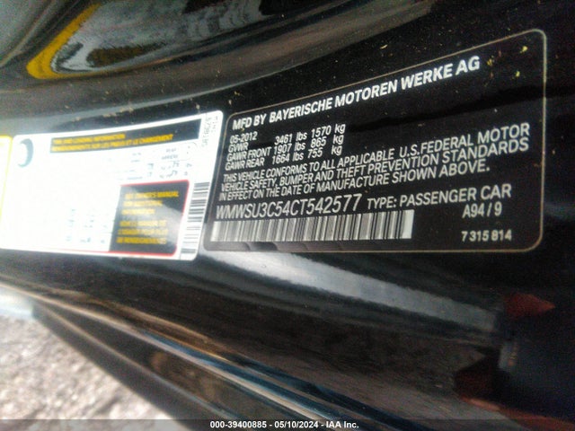 2012 MINI COOPER WMWSU3C54CT542577 Photo 8