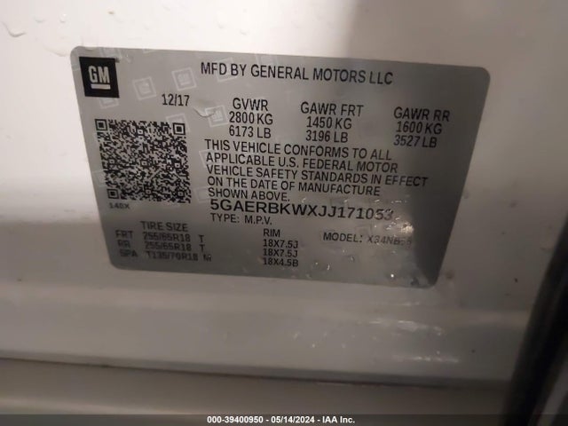 5GAERBKWXJJ171053 Buick Enclave Essence