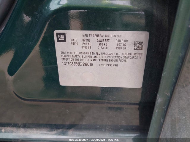Chevrolet CRUZE LTZ 2014 1G1PG5SB0E7299616 Image 9