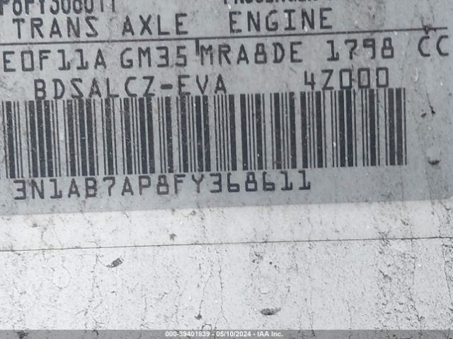 3N1AB7AP8FY368611 Nissan SENTRA S