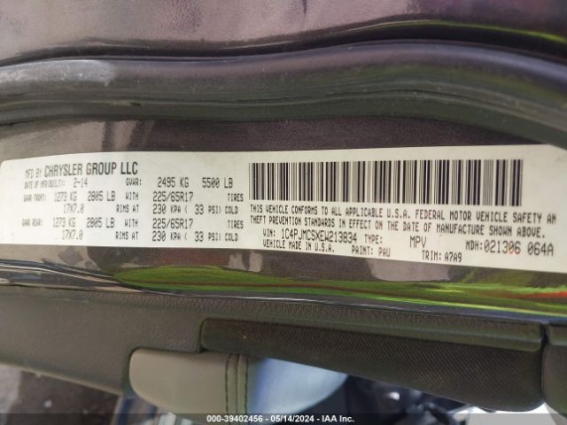 1C4PJMCSXEW213834 Jeep Cherokee Latitude