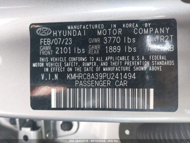 KMHRC8A39PU241494 Hyundai Venue Sel